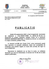 Declaratie de casatorie Radu Iosif-Sorian Andreea Bertina