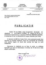 Declaratie de casatorie Mato Florin-Pintilie Brenda Daiana