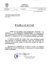 Declaratie de casatorie Marinica Sorin Romeo-Dondea Violeta