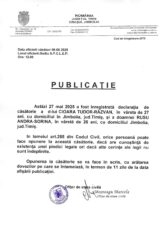 Declarație de casatorie Cioara Tudor Razvan-Rusu Andra Sorina